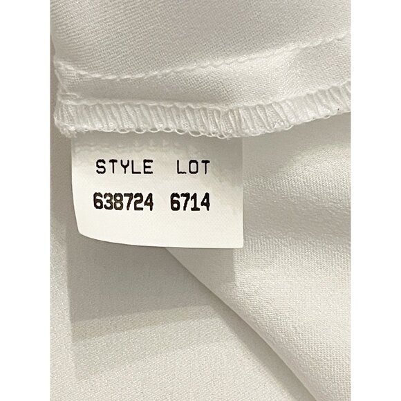 Oscar de la Renta Vintage Ivory Satin Nightgown Lace Bow Pearl SZ Small *READ* - Picture 6 of 12